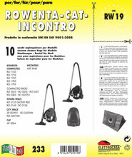 Carica l&#39;immagine nel visualizzatore di Gallery, 10 x Sacchetti per aspirapolvere compatibile per Rowenta Cat Incontro, RW 19