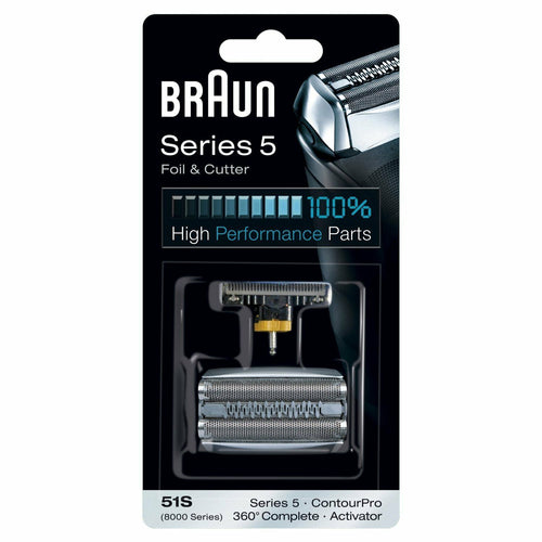 Braun 51S Testina di Ricambio, Compatibile con i Rasoi della Serie 5, Argento