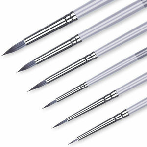 WLOT, Set di 6 pennelli in Miniatura per Dettagli, Modelli Warhammer,...