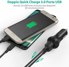Carica l'immagine nel visualizzatore di Gallery, Caricabatterie per Auto con 2 Porte USB in Alluminio da 40W Tecnologia iSmart