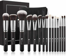 Carica l&#39;immagine nel visualizzatore di Gallery, DUcare Pennelli Make Up Set 15Pcs Trucco Professionali 15pcs nero