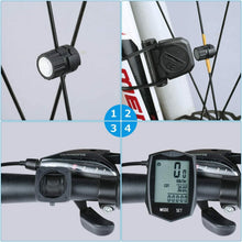 Carica l'immagine nel visualizzatore di Gallery, Computer per Bici Impermeabile con LCD Retroilluminato, Conta chilometri sensore