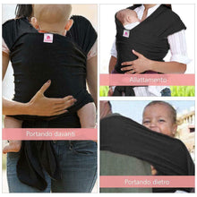 Carica l'immagine nel visualizzatore di Gallery, Lictin Fascia Porta Bambino - Bebè,Baby Wrap,Marsupio Nero
