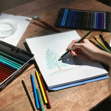 Carica l'immagine nel visualizzatore di Gallery, Zenacolor 72 Matite Colorate Acquerellabili, Numerate, con Pennello in 72