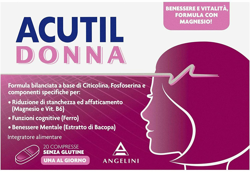 Acutil Donna, Integratore Multivitaminico Alimentare per Donna con Ferro,...