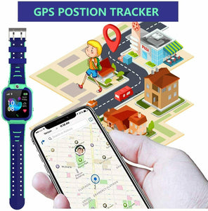 Winnes GPS Orologio Smartwatch per bambini, impermeabile, con verde