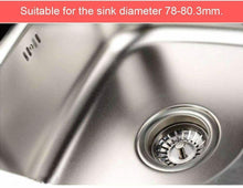 Carica l&#39;immagine nel visualizzatore di Gallery, Tappo da 78 mm per lavello da cucina in acciaio INOX Ad incastro con guarnizione