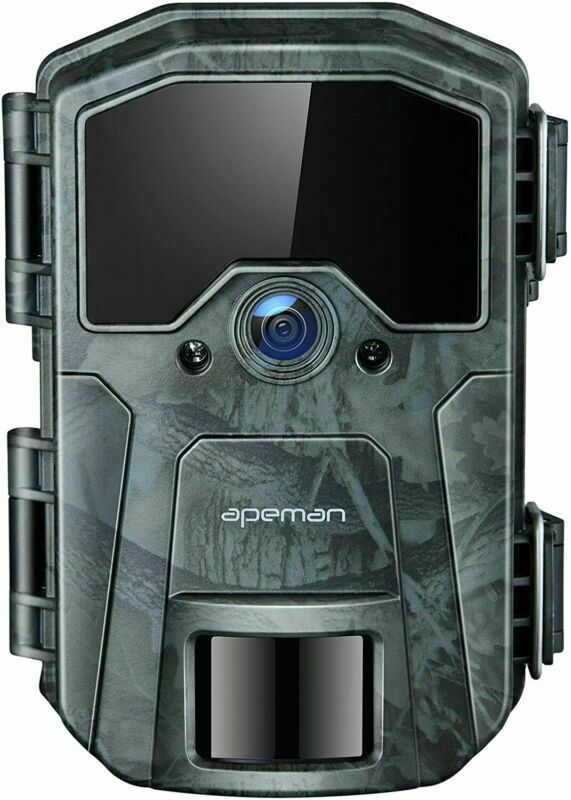 APEMAN Fototrappola 20MP 1080P, Videocamera con rilevazione Notturna Senza...