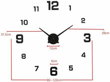 Carica l'immagine nel visualizzatore di Gallery, Orologio da Parete Effetto Tridimensionale 3D, Sticker Decorativo Casa e ufficio