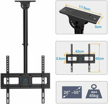 Carica l'immagine nel visualizzatore di Gallery, Staffa supporto TV da soffitto per Televisori LED LCD da 26" a 55", VESA 400x400