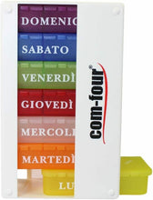 Carica l'immagine nel visualizzatore di Gallery, Dosatore medicinale Settimanale, 3 Scomparti Mattina Mezzogiorno Sera, Bianco