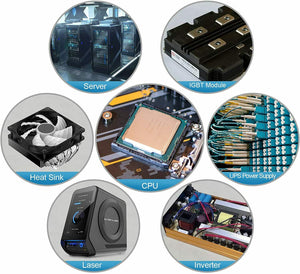 10 x Pasta termica termoconduttiva per CPU GPU da 1 g, Bassa Resistenza Termica