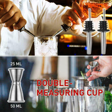 Carica l'immagine nel visualizzatore di Gallery, Samione Cocktail Shaker Set, 7 Pezzi Kit da Barman in Acciaio Inox...