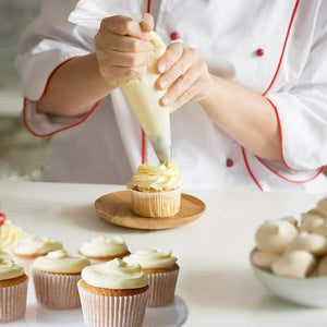 100 x Sac a poche per decorazione di torte pasticceria, Sacche con anelli tenuta