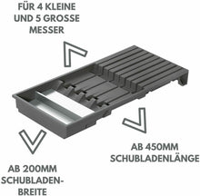 Carica l'immagine nel visualizzatore di Gallery, Portacoltelli Blum I Cassetto I 9 coltelli max. I Plastica/Acciaio inox I...