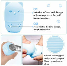 Carica l&#39;immagine nel visualizzatore di Gallery, Beauty Sponge Blender Set Porta Spugna Per Trucco, 2 Pezzi Blu + Viola