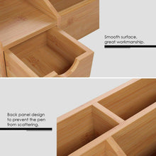 Carica l'immagine nel visualizzatore di Gallery, HOMFA Organizzatore da Scrivania Porta Oggetti Organizer Tavolo in Legno...