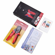 Carica l'immagine nel visualizzatore di Gallery, Pinza Crimpatrice da 0,25-10 mm + Kit Capicorda, Set da Elettricista con 1200pz