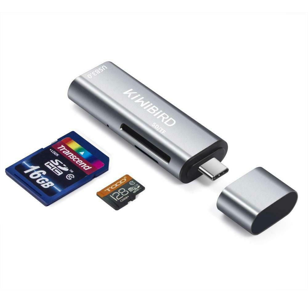 KiWiBiRD Tipo C Lettore di Schede SD/Micro SD, Adattatore USB-C a USB –