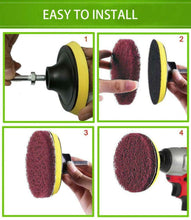 Carica l&#39;immagine nel visualizzatore di Gallery, Kagni 10 Pezzi Pagliette Abrasive per Elettrico Trapano, 10 cm Spazzola per...