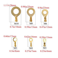 Carica l'immagine nel visualizzatore di Gallery, KINDPMA 150Pcs Capicorda Occhiello M3 M4 M5 M6 M8 M10 Kit Faston Assortiti...