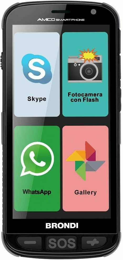Telefono per anziani Brondi Amico Smartphone con tasti grandi App preinstallate