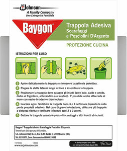 5 x Trappola per insetti scarafaggi e pesciolini d'argento, Protezione adesiva