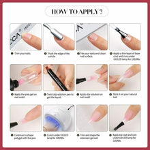 Carica l'immagine nel visualizzatore di Gallery, TOMICCA Poly Extension Gel Nail Kit 6 Colori Glitter Uv...