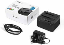 Carica l'immagine nel visualizzatore di Gallery, SALCAR USB 3.0 Non in Linea Clone Docking Station 2-bay ottimizzato per Nero