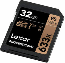 Carica l'immagine nel visualizzatore di Gallery, Scheda SDHC Lexar Professional da 32 GB, Velocità fino a 95 MB/s, 633x, UHS-I