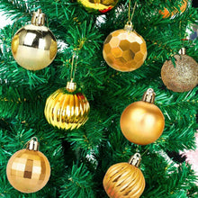 Carica l'immagine nel visualizzatore di Gallery, Palline di Natale 34 pezzi, decorazioni per alberi in plastica Oro