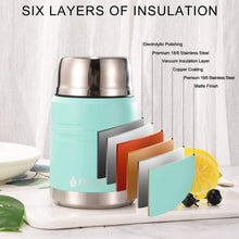 Carica l'immagine nel visualizzatore di Gallery, Contenitore Termico per Alimenti, Thermos per Alimenti in Acciaio Inox