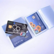 Carica l'immagine nel visualizzatore di Gallery, 2 Pezzi Trasparente Portafoglio in Plastica Inserire Carta di Credito Porta...