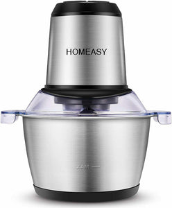 Tritatutto Elettrico, homeasy 2L Frullatore Multifunzionale con Argento