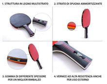 Carica l&#39;immagine nel visualizzatore di Gallery, Set Racchette Ping Pong Professionale STEXFIT, 2 Con Borsa, 2...