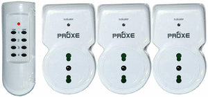 Proxe 710003 Tre Prese Telecomandate con Telecomando, Bianco