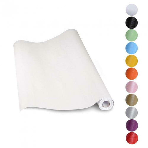 KINLO Adesivi carta per mobili 0.6M*5M(1 Rotolo) Bianco Nessuna 5M, Bianca