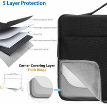 Carica l'immagine nel visualizzatore di Gallery, Borsa per portatile Laptop per computer da 16", Imbottita e resistente, Nero