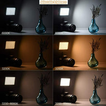 Carica l'immagine nel visualizzatore di Gallery, Luce fotografica 192 LED per fotocamera DSLR, Illuminazione dimmerabile batterie