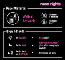 Carica l&#39;immagine nel visualizzatore di Gallery, neon nights 8 x Vernice Fosforescente Si Illumina Al Buio Neon Colorata...