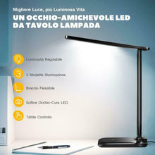 Carica l'immagine nel visualizzatore di Gallery, Lampada LED da Scrivania con 42 LED, Efficienza Energetica e Occhi-Cura Nero