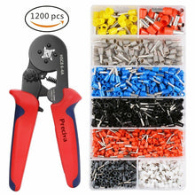 Carica l'immagine nel visualizzatore di Gallery, Pinza Crimpatrice da 0,25-10 mm + Kit Capicorda, Set da Elettricista con 1200pz