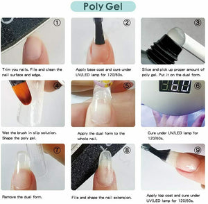 TOMICCA 60ml Poly Extension Gel Nail Builder Clear000.