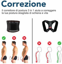 Carica l'immagine nel visualizzatore di Gallery, Olymstars Correttore Posturale, Postura Schiena Uomo 2IN1