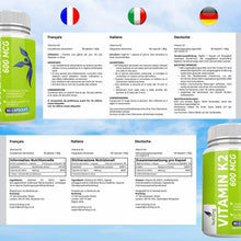 Carica l'immagine nel visualizzatore di Gallery, Vitamina K2 MK7 600mcg Alta Resistenza - A base di Natto nutrizing