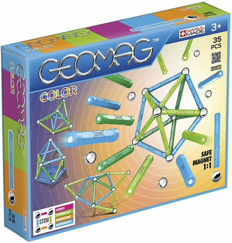 Set di costruzioni magnetiche Geomag, 35 pezzi tra sfere e barrette, Magneti