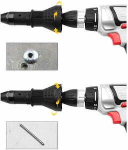 Kit adattatore rivetto per trapano elettrico, con dado, Blu