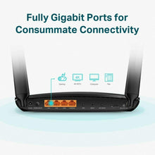Carica l'immagine nel visualizzatore di Gallery, Router WiFi 4G+ Wireless AC1200 300 Mbps Cat6, 4 porte LAN, Slot Micro SIM Card