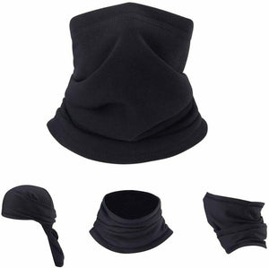 Scaldacollo in pile elastico antivento, Cappello protezione tubolare da 45 cm