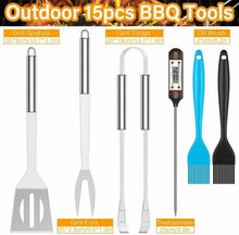 Carica l'immagine nel visualizzatore di Gallery, AISITIN Set Barbecue Accessori Kit con Isolata Borsa Termica 15PCS